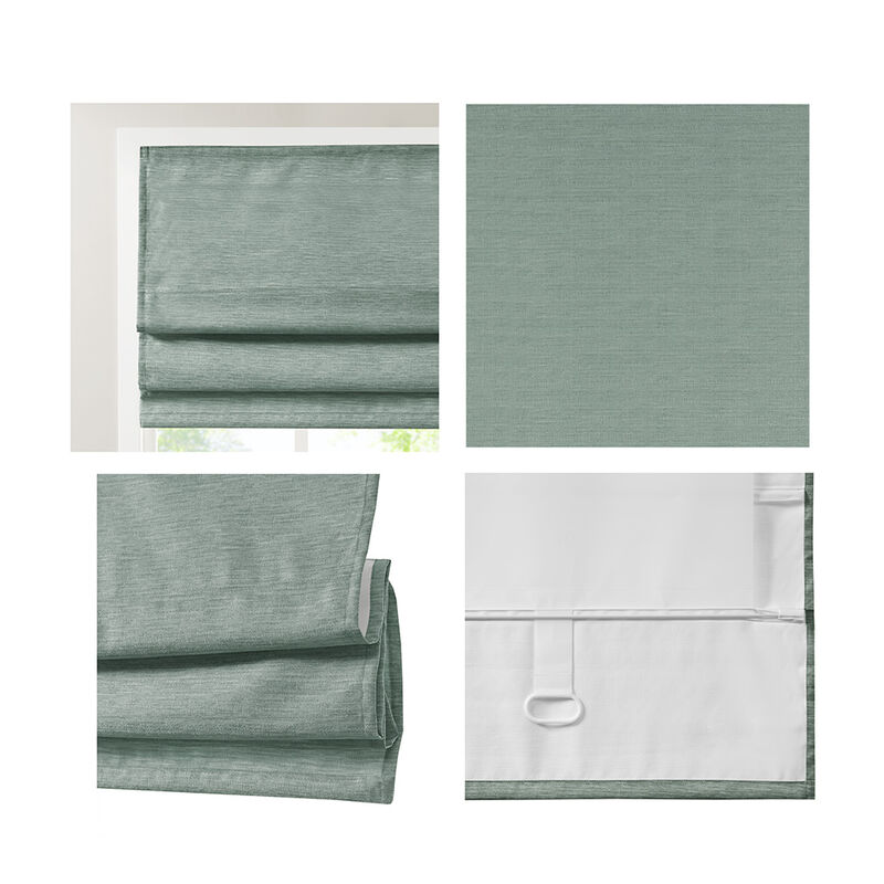 Gracie Mills Azenor Cordless Roman Faux Silk Shade with Room Darkening - 39x64"