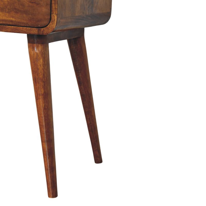 Artisan Furniture Solid Wood Avora Chestnut Nightstand with 1 drawer