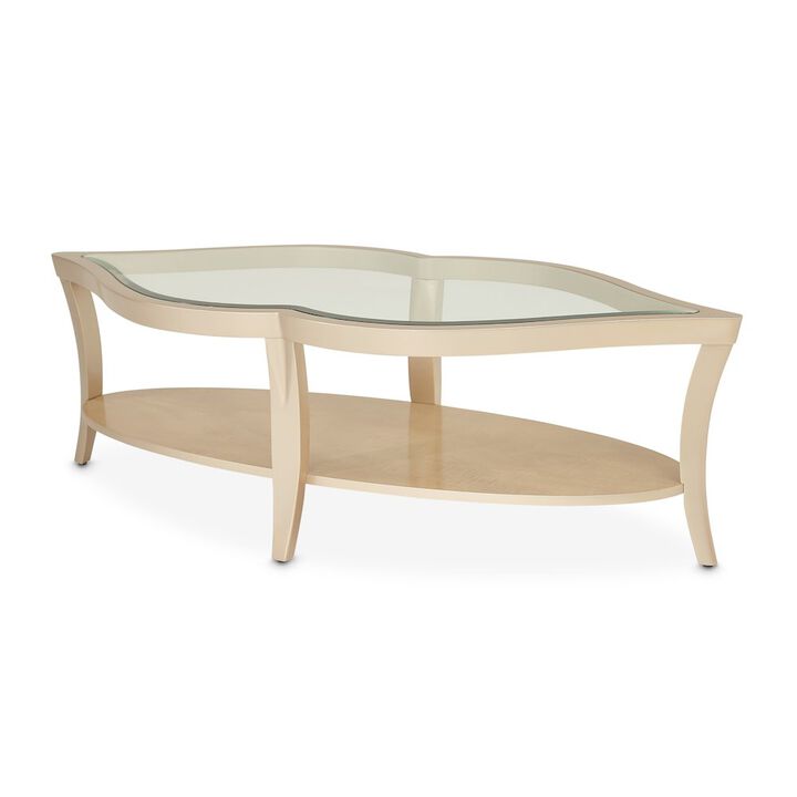 Michael Amini Malibu Crest Cocktail Table - Chardonnay