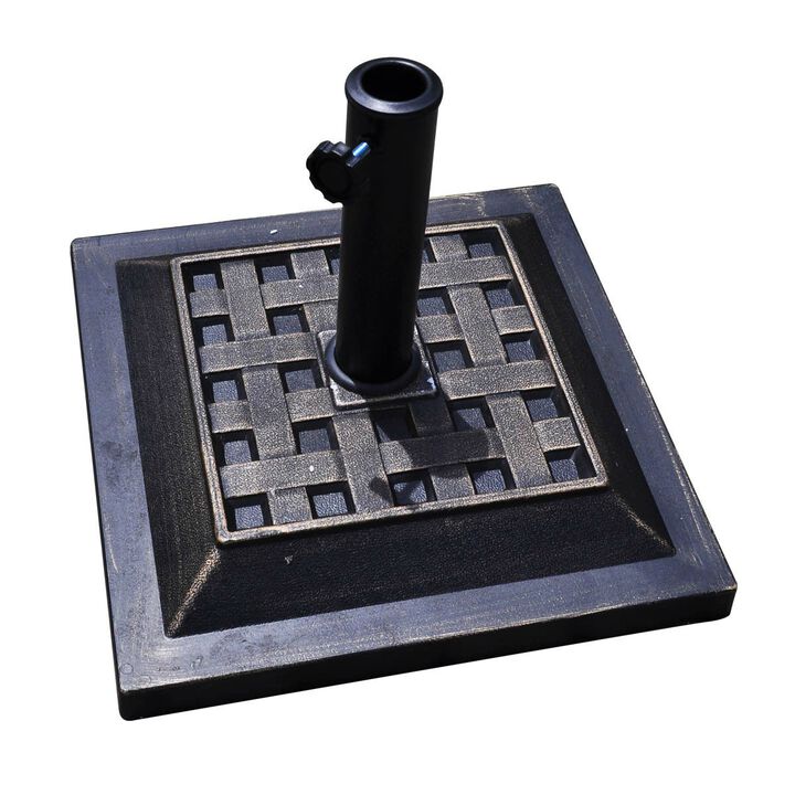 Square Heavy Duty Outdoor Umbrella Stand Base for Stable Patio Use