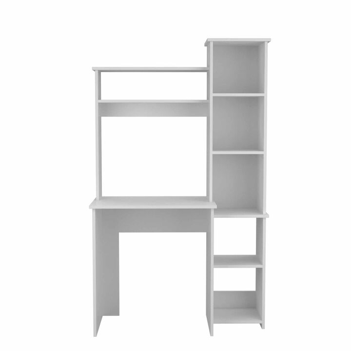 Marston 6-Shelf Writing Desk With Built-In Bookcase