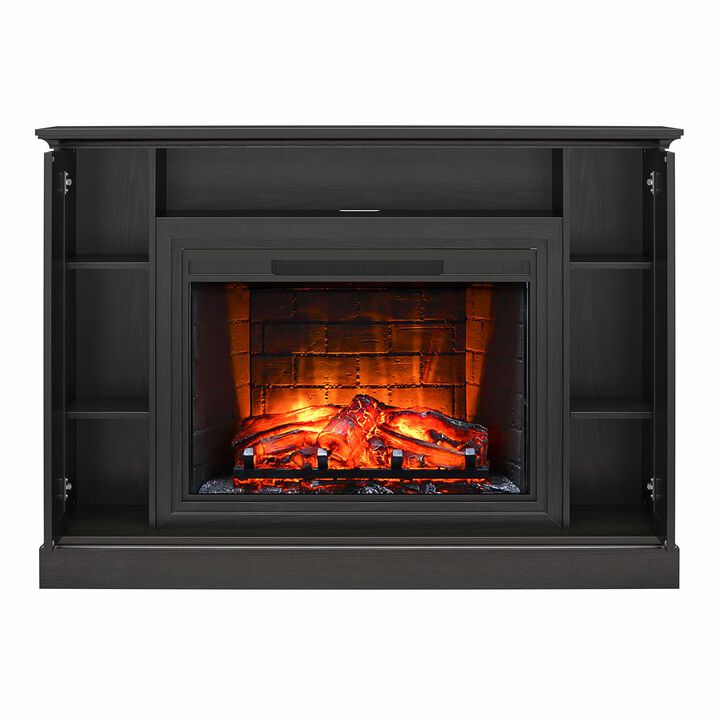 Ameriwood Home Pendleton Multi-Colored Electric Fireplace Mantel TV Stand with Storage for TVs up to 65"