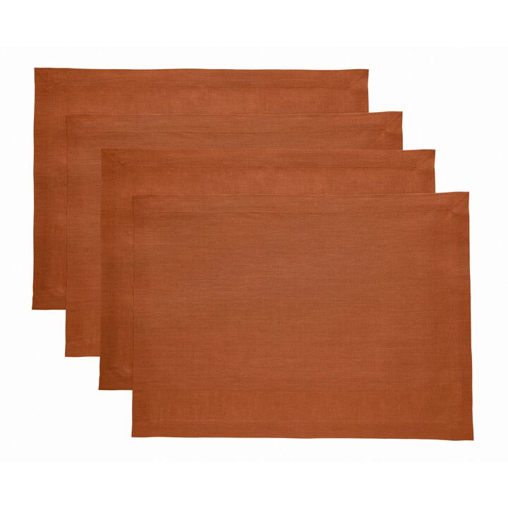 Solino Home 100% Pure Linen Placemats 14 x 19 Inch Set of 4 | Fete