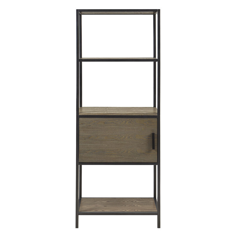 Gracie Mills Carleen 3-Shelf Bookcase with Storage Cabinet