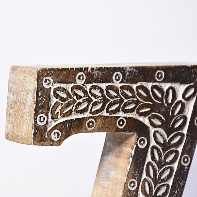 Vintage Natural Handmade Eco-Friendly "7" Numeric Number For Wall Mount & Table Top Décor