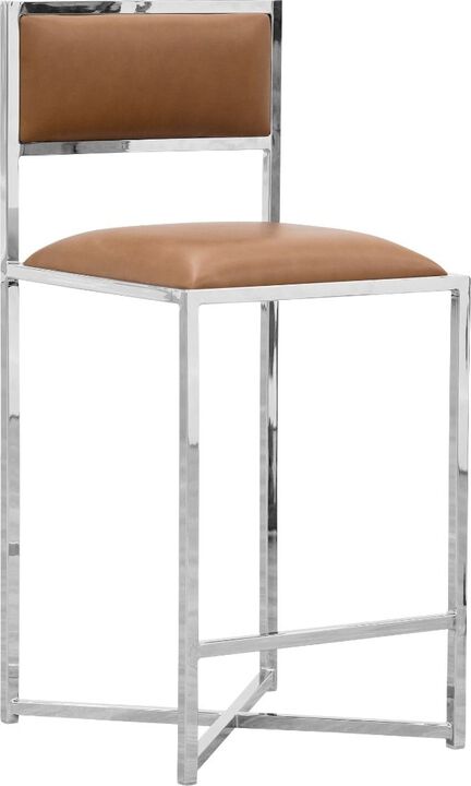 Modus Furniture International|Modus Direct Ship|Amalfi X Bse Ct Stl - Cgn/chrm|Dining Leather Cs