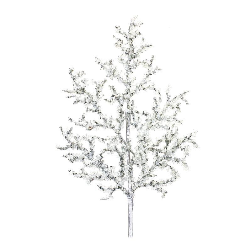Set of 12 Glittered Twig Branches for Floral Arrangements and Crafting