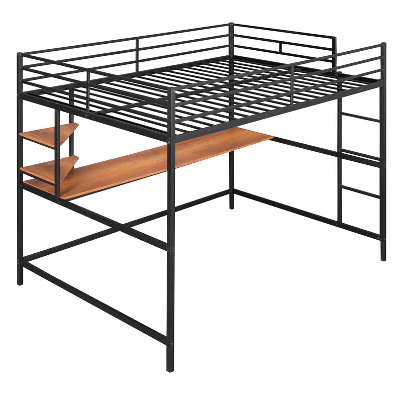 Merax Metal Loft Bed with Desk for Kids Teens Adults