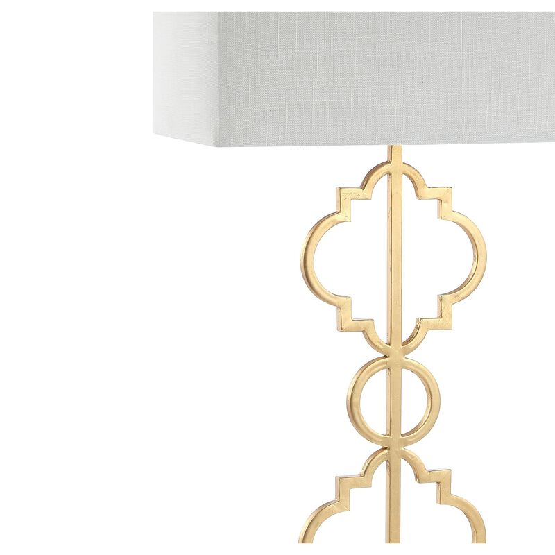 Selina Iron Ogee Trellis Modern LED Table Lamp
