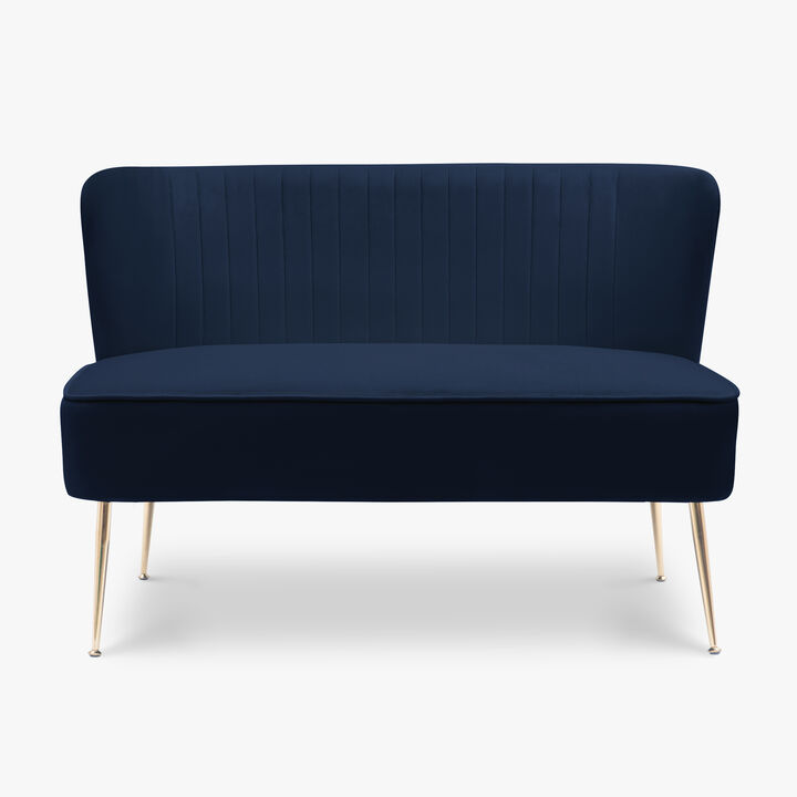 WestinTrends 46" Wide Upholstered Velvet Love Seat Sofa