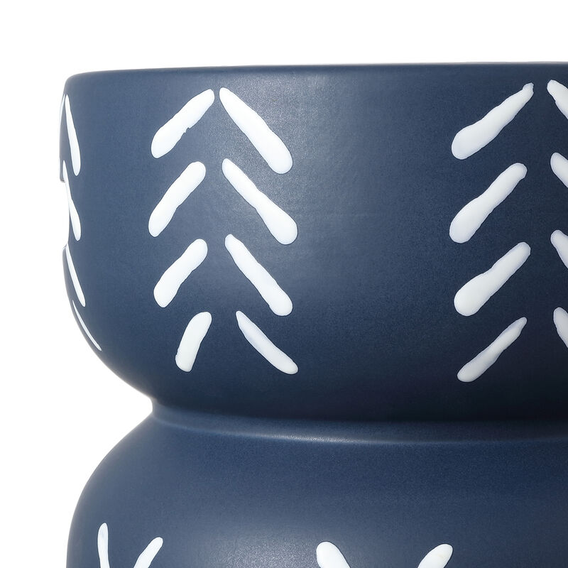 Kiri Modern Bohemian Arrow Pattern Drum Indoor/Outdoor Garden Stool