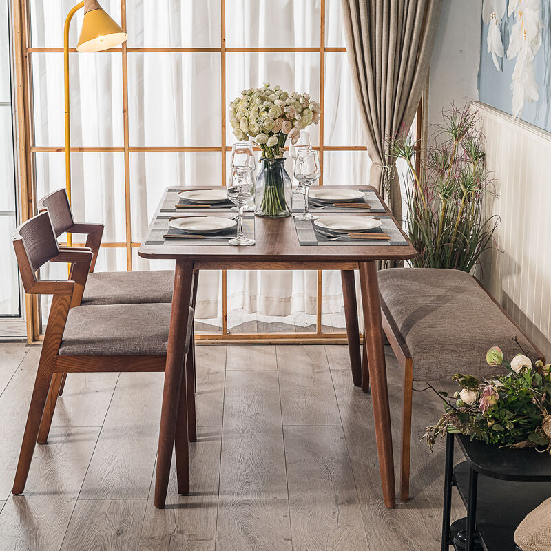 Dining Table for 4 People (L120 cm) Rectangular Wood