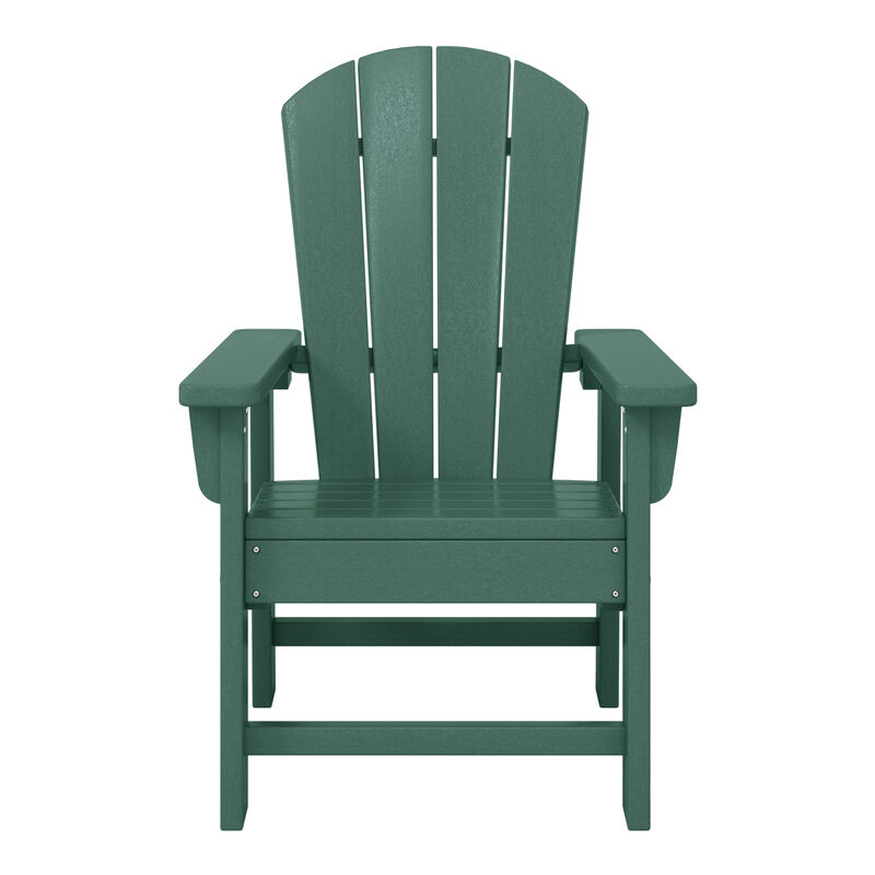 WestinTrends 2-Piece Kids Outdoor HDPE Adirondack Chair With Square Side Table Set