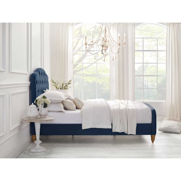Rustic Manor Katerina Velvet Platform Bed