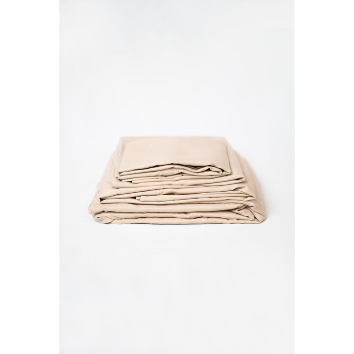 4-Piece Khaki Bamboo Twin XL Hypoallergenic Sheet Set