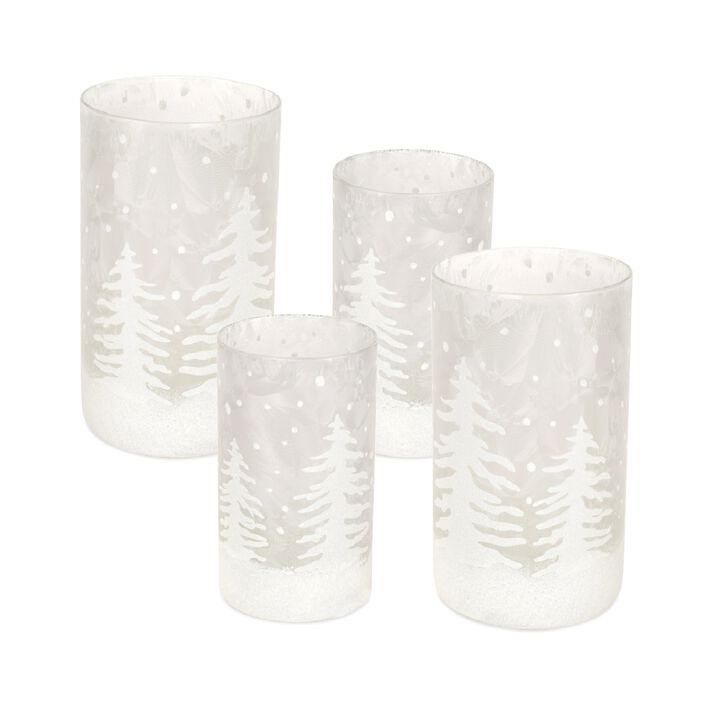 Set of 4 Elegant Candle Holders for Home Décor and Lighting