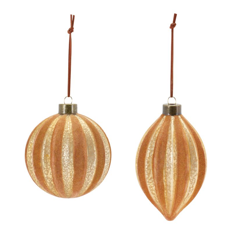 Ornament (Set of 12) 5"H, 5.5"H Glass