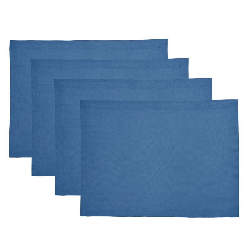 Solino Home 100% Pure Linen Placemats 14 x 19 Inch Set of 4 | Fete