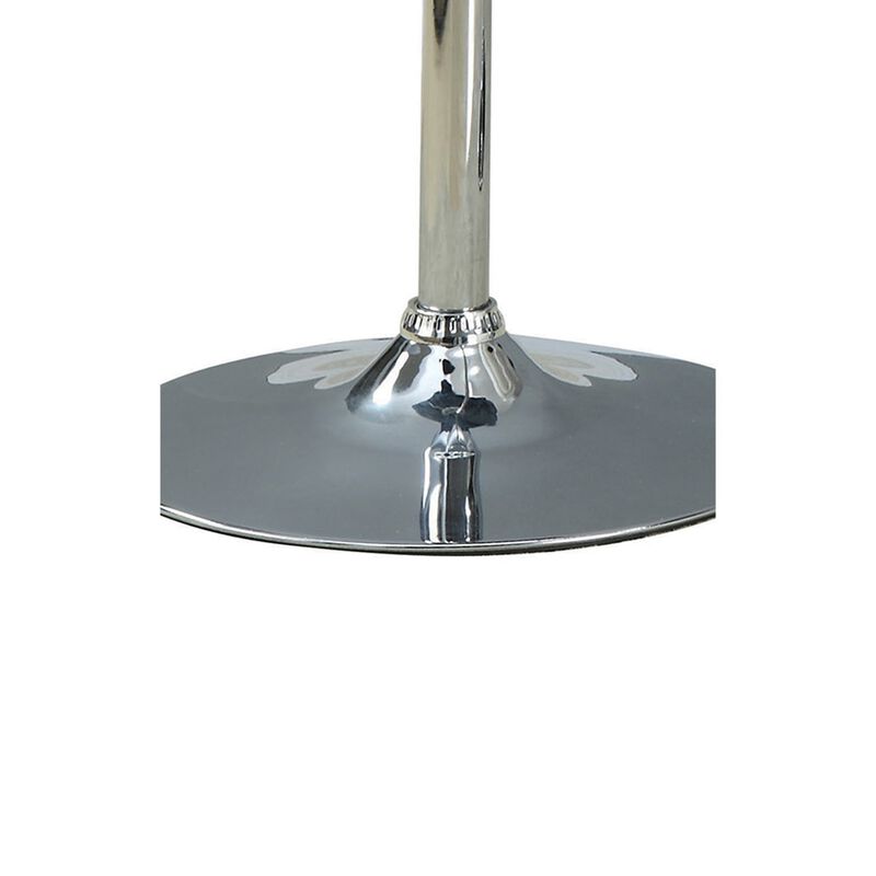 Contemporary Adjustable Height Barstool, Black-Benzara