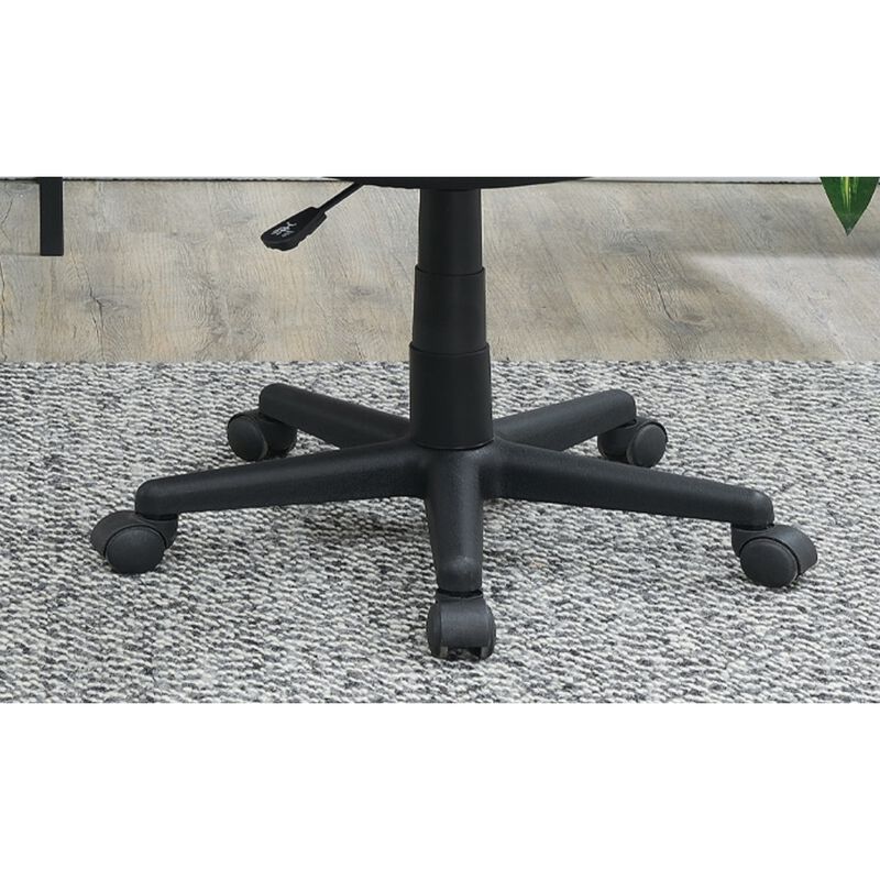 Modern 1 Piece Office Chair Black Tufted Design Upholstered Chairs With Wheels
