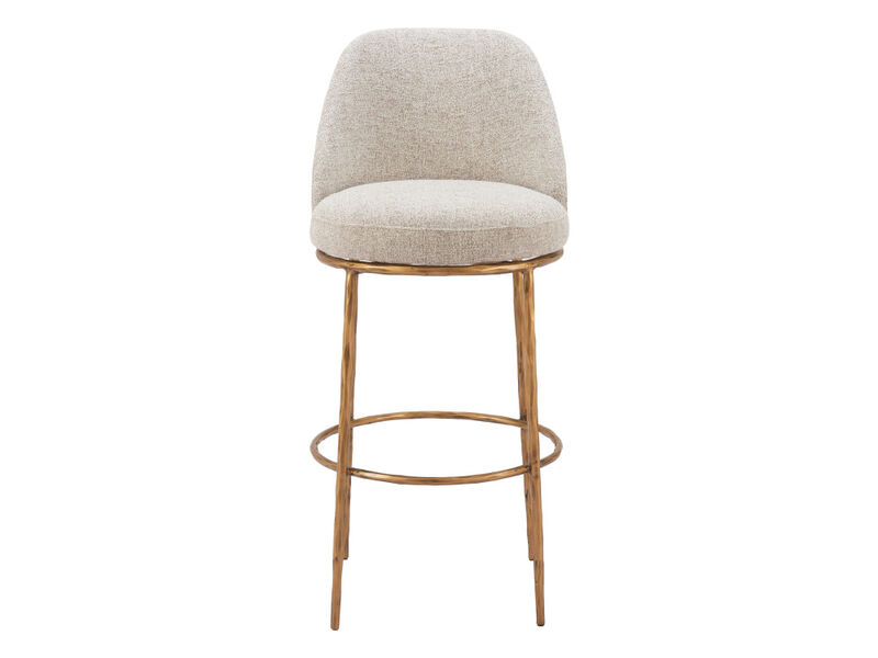 Nordhavn Swivel Barstool Beige & Gold