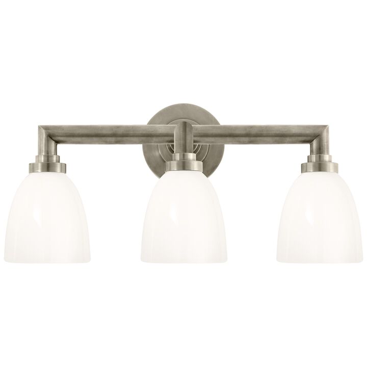 Wilton Triple Bath Light in Antique Nickel