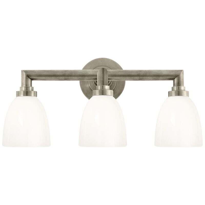 Wilton Single Bath Light in Polished Nickel