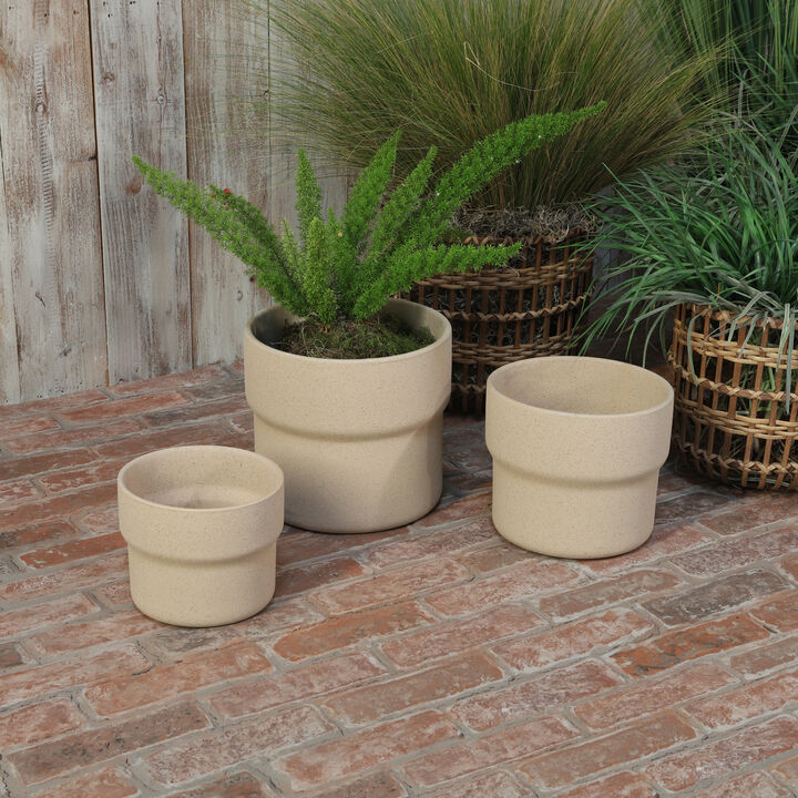 Cer, Mushroom Planters, Tan