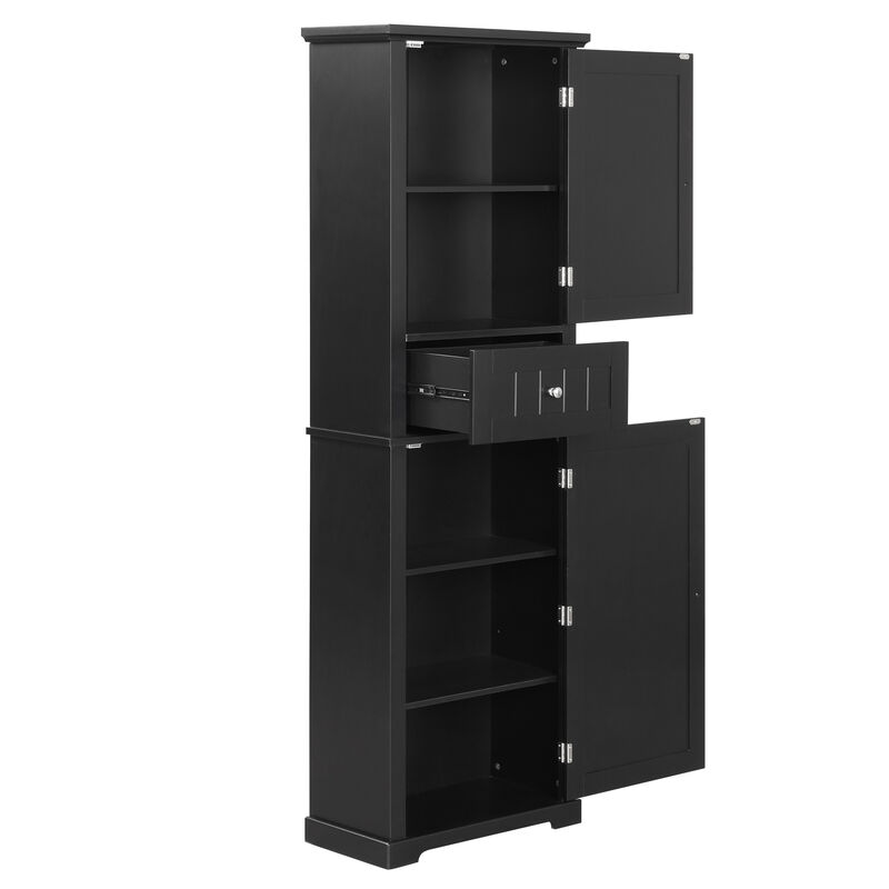 Merax Painted Finish Freestanding Bathroom Storage Cabinet
