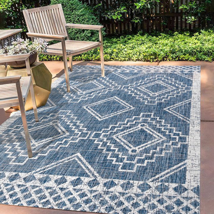 Marokko Diamond Tribal Medallion Indoor/Outdoor Area Rug