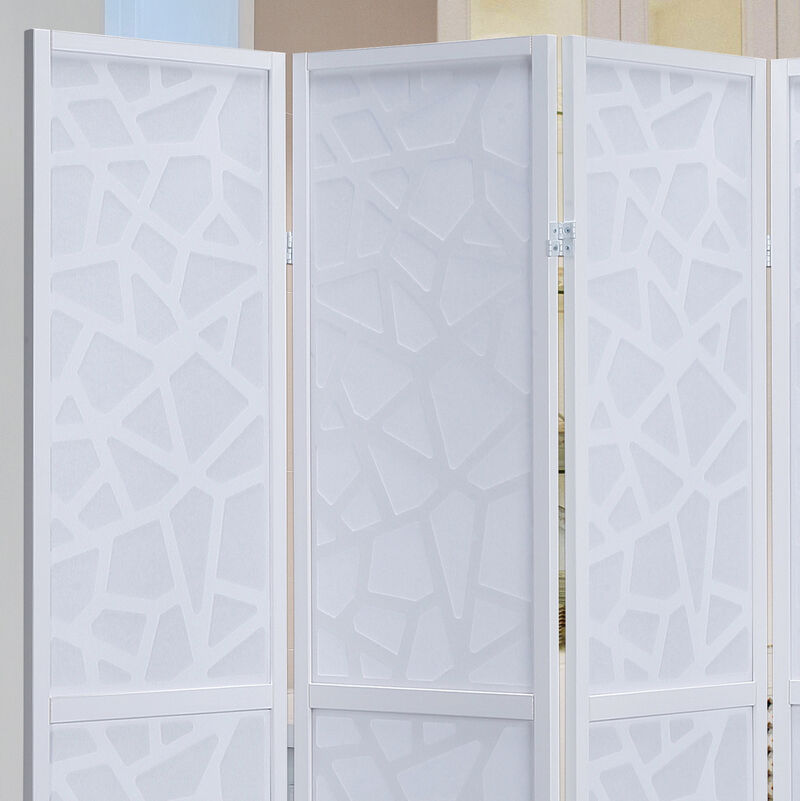 Streamdale Giyano 4 Panel Screen Room Divider, White