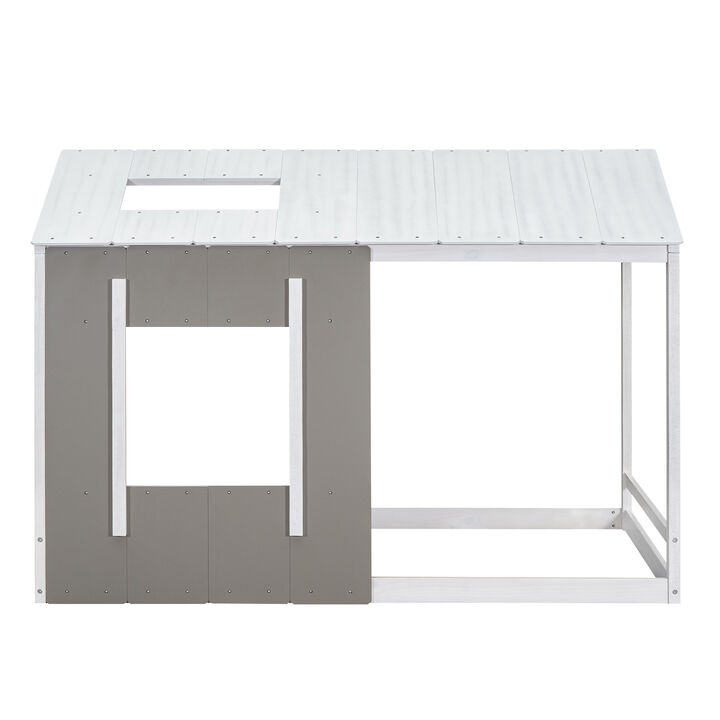 Merax House Platform with Roof and Window