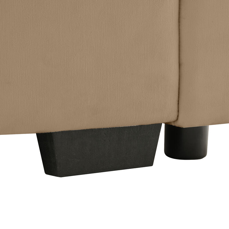 Merax Loveseat Sofa with Storage Reversible Ottoman
