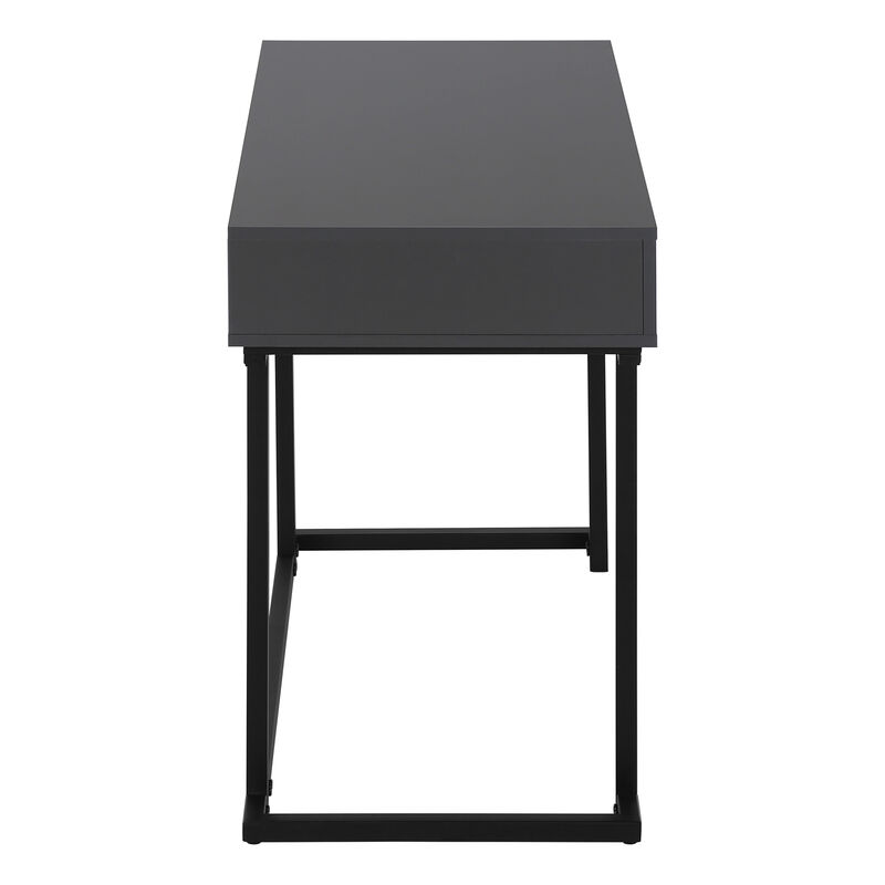Monarch Specialties I 7386 Computer Desk, Home Office, Laptop, Storage Drawers, 42"L, Work, Metal, Laminate, Grey, Black, Contemporary, Modern