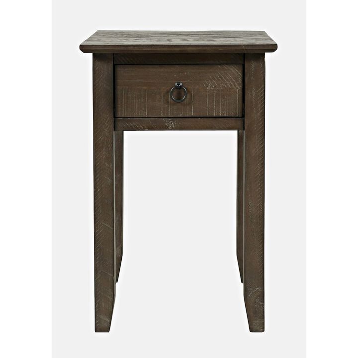 Jofran Devon Farmhouse Distressed Solid Wood End Table