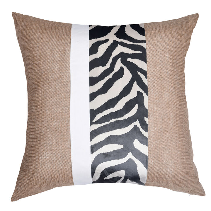 Jute And Cotton Fabric Cushion