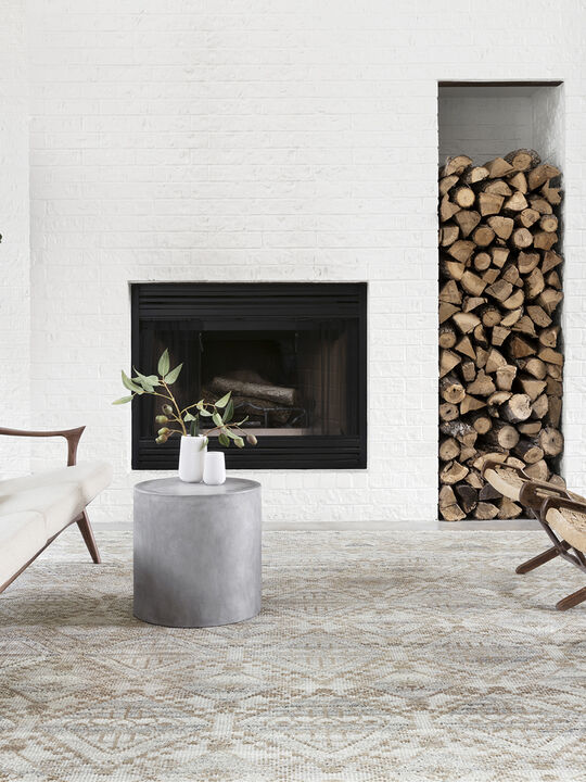 Idris ID01 Granite/Sand 18" x 18" Sample Rug
