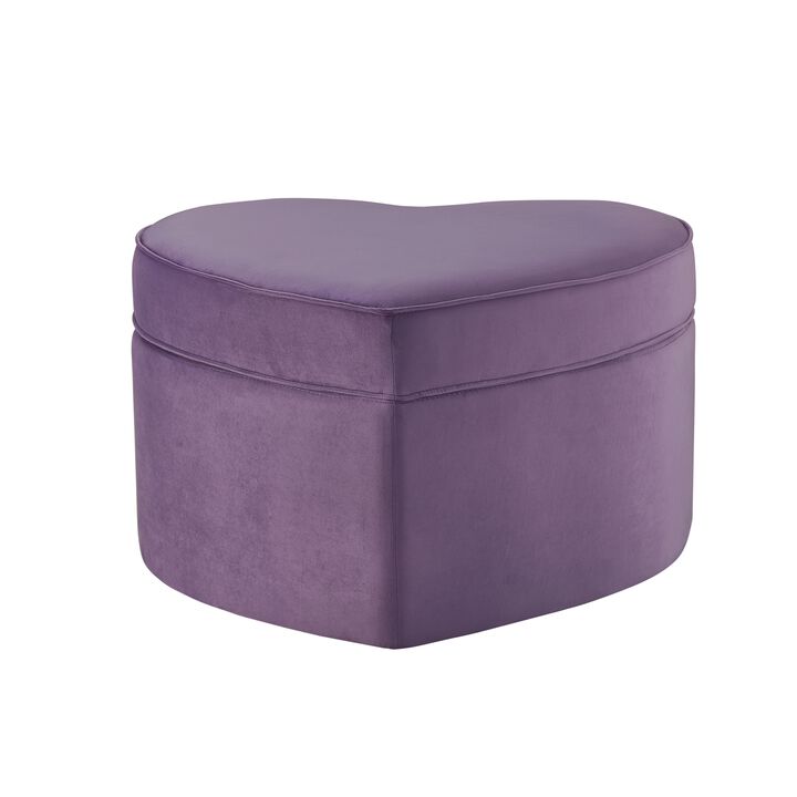 Rustic Manor Yasin Velvet/Linen Storage Ottoman