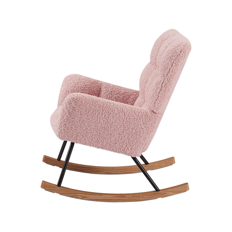 Comfortable Pink Nursing Chair for Baby and Reading