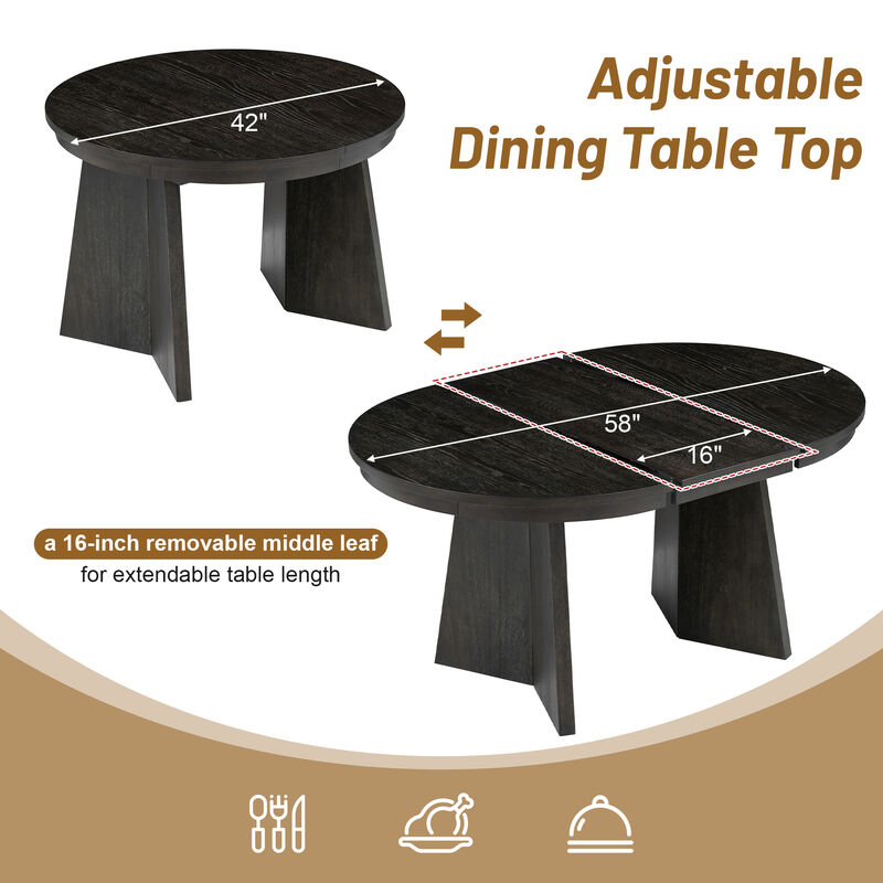 Merax 5-Piece Retro Functional Dining Set