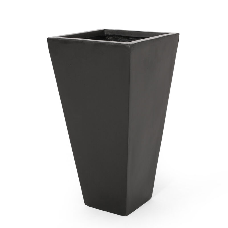 Streamdale Durable Cast Stone Tapered Planter with Sleek Aesthetics