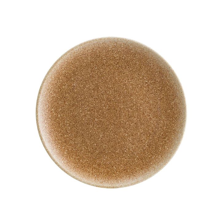 Luca Salmon Matte dia.6.75" Round Brown Porcelain Plate (Set of 4)