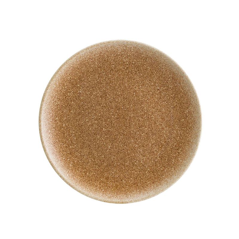 Luca Salmon Matte dia.6.75" Round Brown Porcelain Plate (Set of 4)
