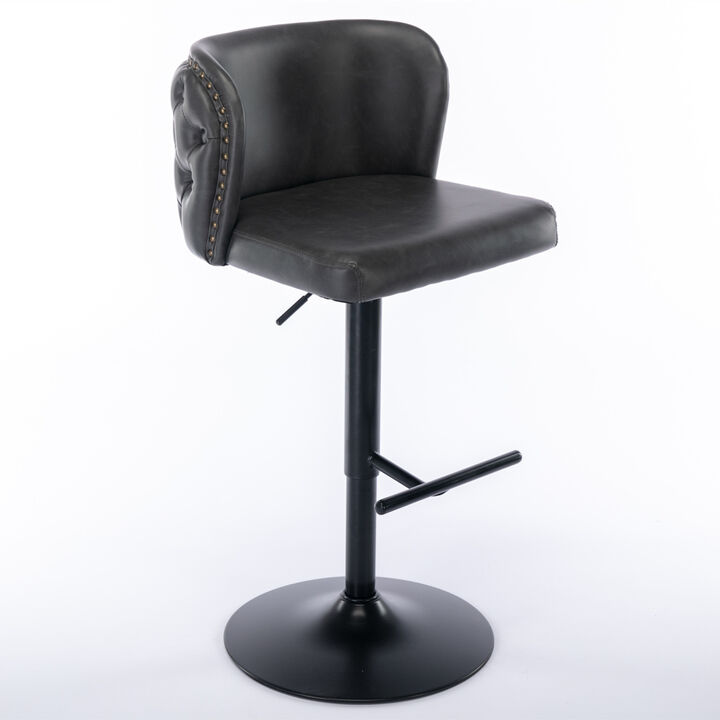 Set of 2 Modern Adjustable Swivel Bar Stools