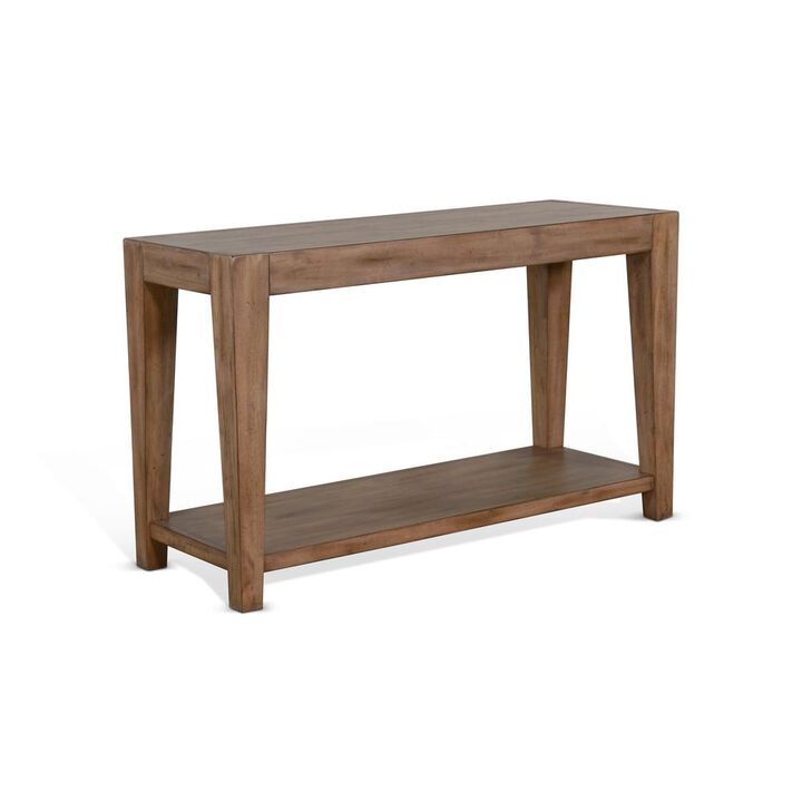 Sunny Designs Doe Valley 50 Mid-Century Mahogany Wood Sofa Table in Taupe Brown
