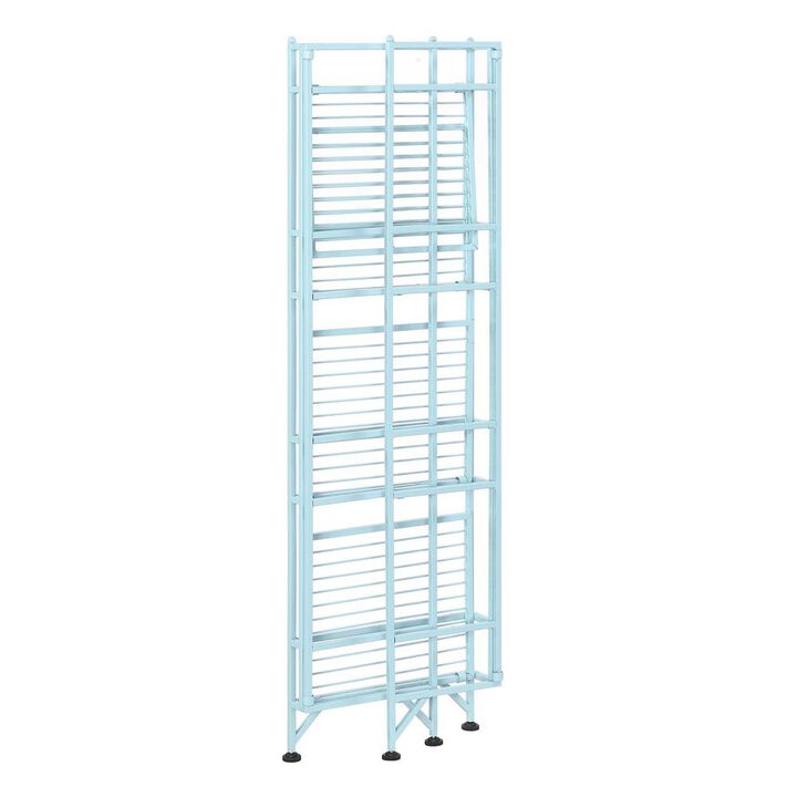Convenience Concepts Xtra Storage 4 Tier Folding Metal Shelf Sea Foam