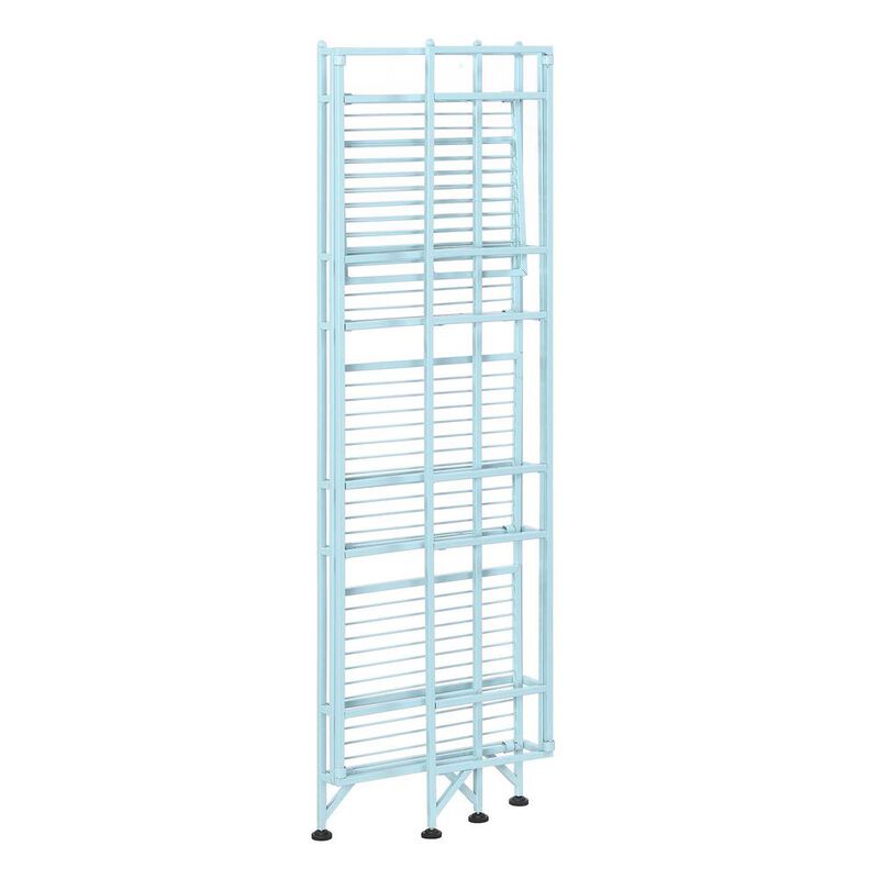 Convenience Concepts Xtra Storage 4 Tier Folding Metal Shelf Sea Foam