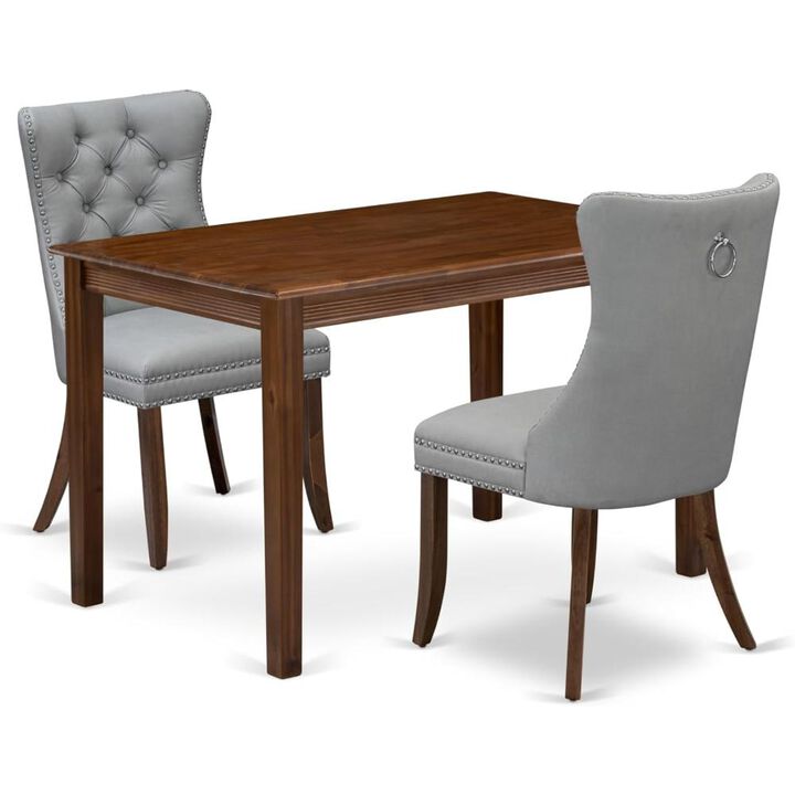 3 Piece Dinette Set Contains a Rectangle Dining Table
