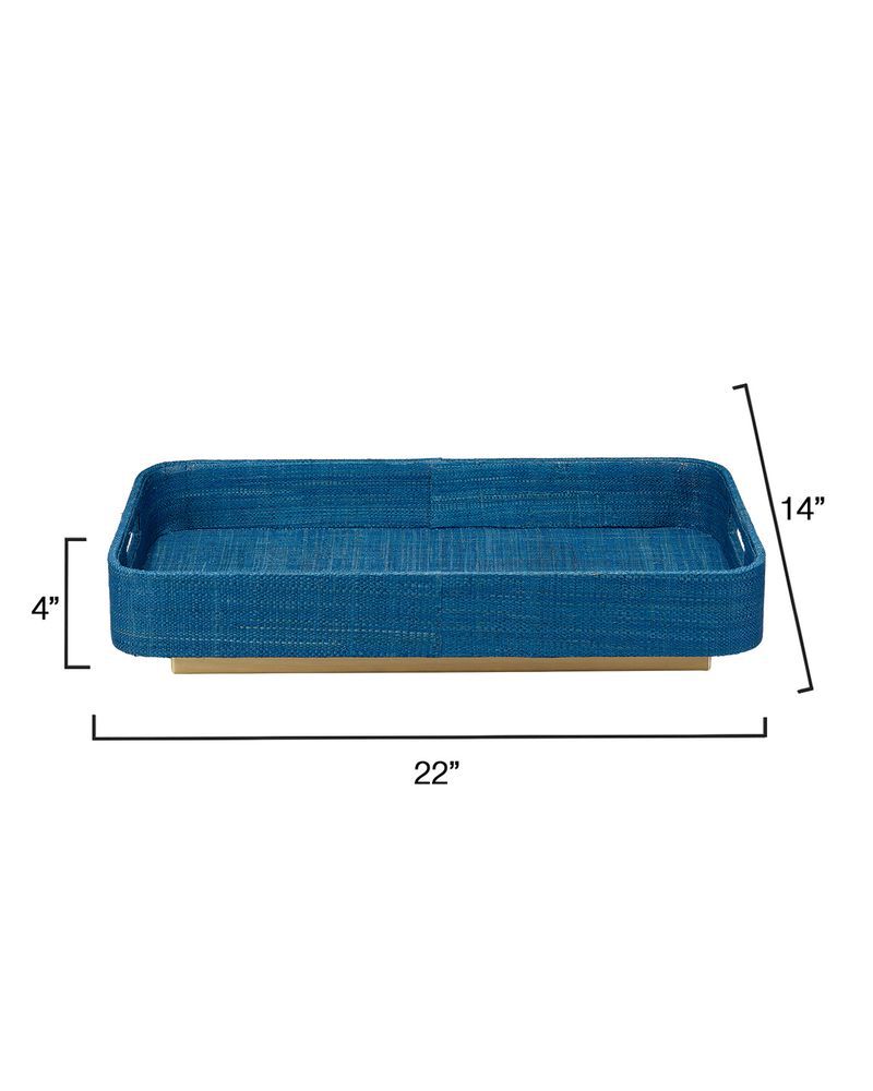 Utopia Footed Tray, Indigo