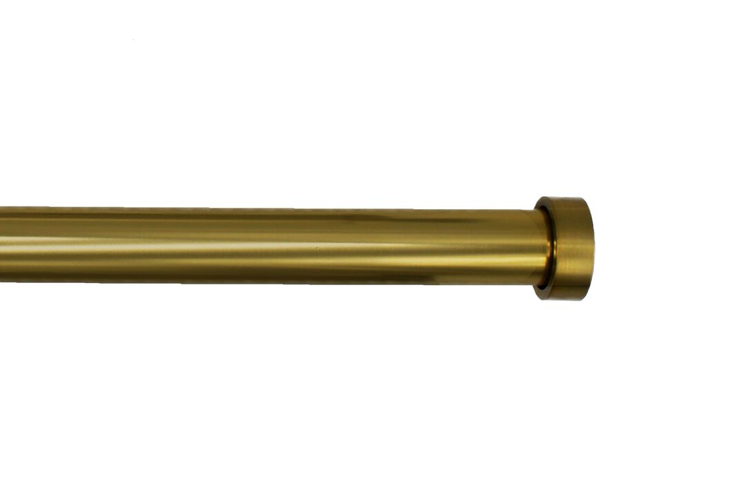 Linen Avenue End Cap Double Window Curtain Rod Set, 28 to 48-Inch, Brushed Nickel